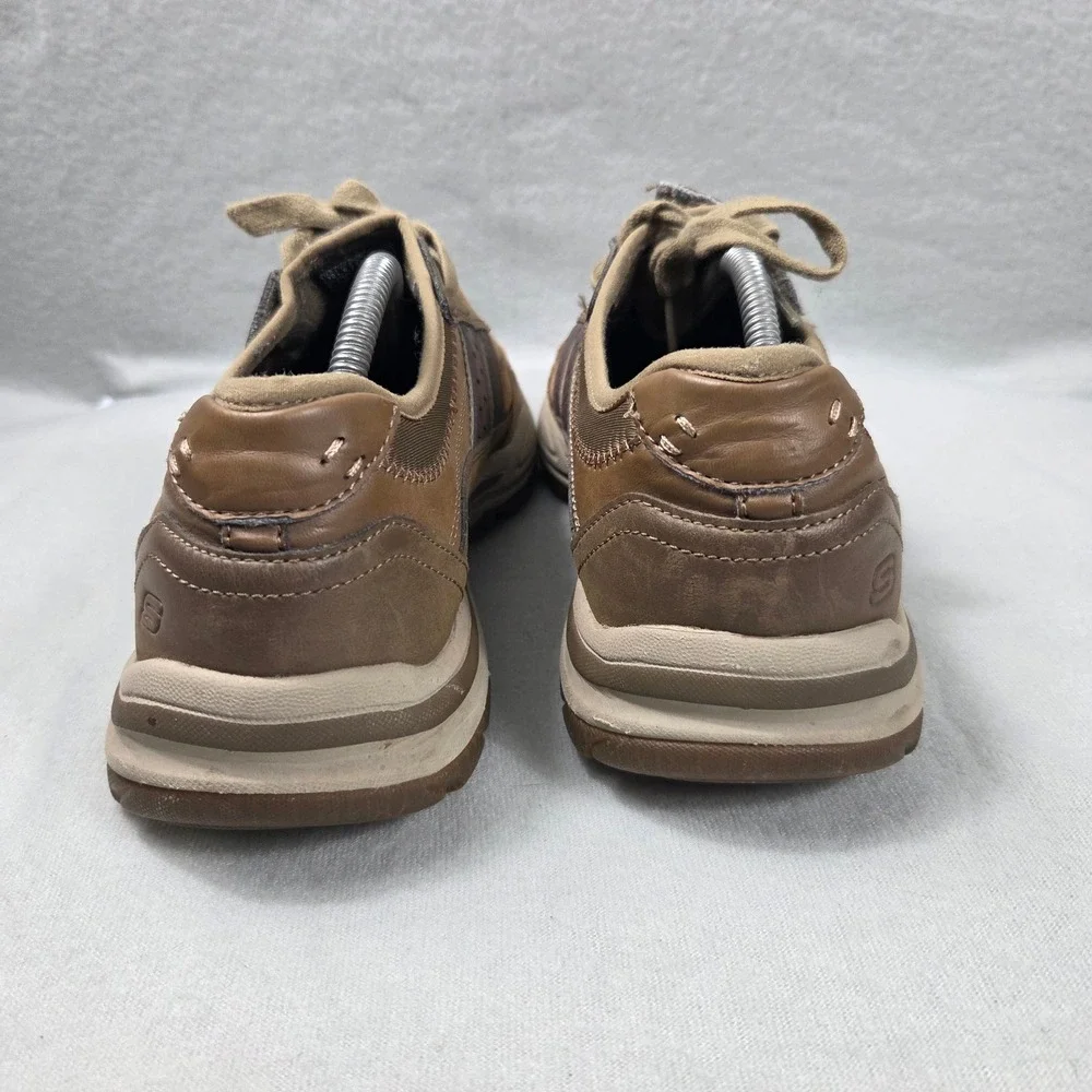 Skechers Classic Fit Skech-Air Mens Brown Leather Sneakers 65055 DSCH US 10